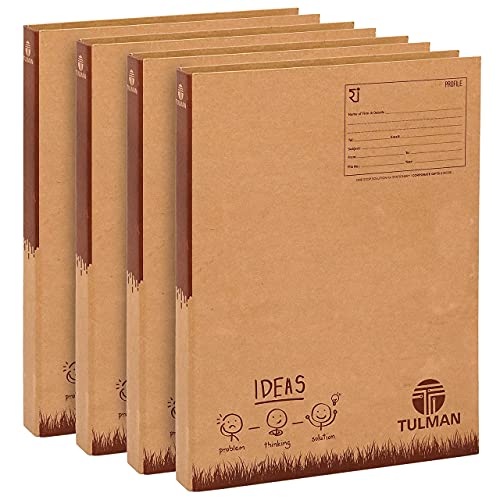 Image of TULMAN D Ring Binder Office File for A4 & Legal Size Documents & Certificate Holder - 38x3x26 CM -Khakhi Pack of 4