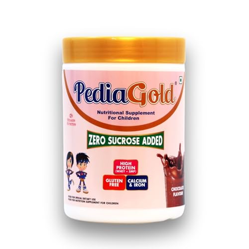 Image of PediaGold Nutrition Mix Powder for Children | For 2-14 Years | Chocolate - 400g | Zero Sucrose | 6g protein per serving | Supports Overall Health, Boosts Immunity | Nutritional Supplement for Kids
