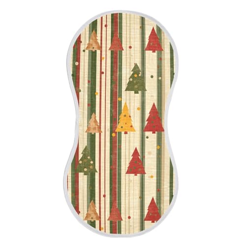 2 Pack Baby Burp Cloths, Soft Absorbent Burping Cloths for Babies, Cotton Milk Spit Up Rags, Large Size for Newborns, Baby Boys and Girls (Whimsical Holiday Print)