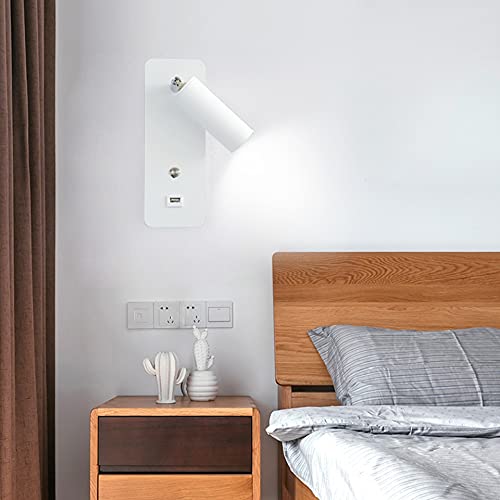 Luces de pared LED con interruptor perfectas para leer en la cama 3