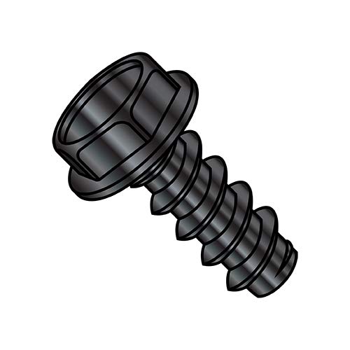 Tornillo autorroscante 6-20X3/8 con arandela hexagonal negra