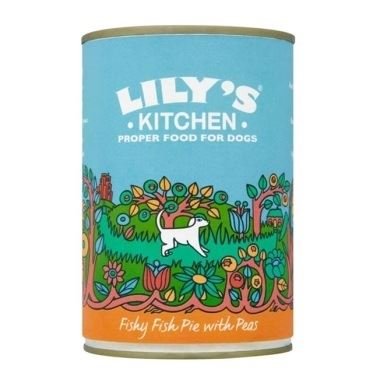 Lilys Kitchen Fishy Fish Pie with Peas (Wet Dog Food) 400g (Pack of 2)