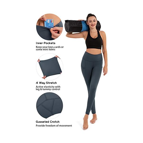 BROMEN-Womens-High-Waisted-Yoga-Pants-with-Pockets-Buttery-Soft-Leggings-Work-Out-Pants-Tummy-Control-4-Way-Stretch BROMEN Women’s High Waisted Yoga Pants with Pockets Buttery Soft Leggings Work Out Pants Tummy Control 4 Way Stretch