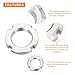 uxcell M33 x 1.5mm - 2Pcs Retaining Four-Slot Slotted Round Nuts - 304 Stainless Steel Round Lock Nut for Various Rolling Bearings, Industrial Field, Silver