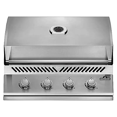 Napoleon Built-In 500 Series 32-Inch Built-In Gas Barbecue Grill Head - BI32PSS - Marine Grade Stainless Steel, Propane, 4 Main Burners, 7.5 mm Stainless Steel Grids