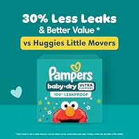 Pampers Baby Dry Diapers, Size 1, 8-14 lbs, 252 Count, Absorbent Disposable Diapers — image 5