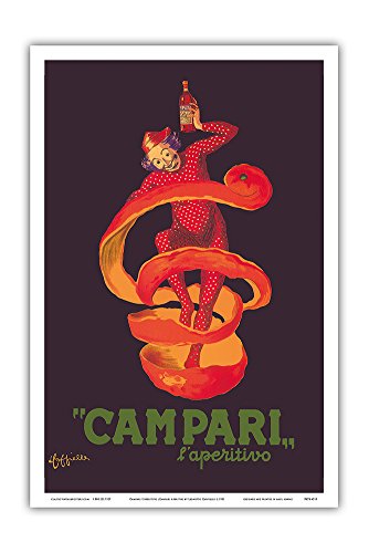 Campari L’aperitivo (Campari Aperitif) - Clown Wrapped In Orange Peel - Vintage Advertising Poster By Leonetto Cappiello C.1921 - Master Art Print 12In X 18In #TOP17