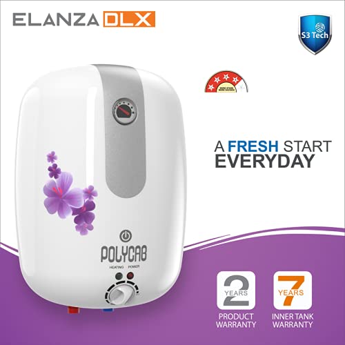 Buy Polycab Eterna 6Ltr Electric Storage Water Heater (Geyser) with 4 Star  Rating, Anti-rust tank, Shockproof body with Advanced Safety, ISI certified  with 5 years Inner Tank Warranty (Off-White) Online at Low