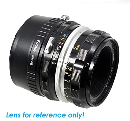 Fotasy Manual F Mount Lens To E-Mount Adapter, Nk E Mount Adapter, Compatible With Nikon F Lens Sony A7 A7R A7S Ii Iii Iv A9 A7C Alpha 1 A6600 A6500 A6400 A6300 A6100 A6000 A5100 A5000 A3500 Zv-E10 #TOP3
