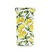 Squeeze Top Sunglasses Pouch Eyeglass Cases PU Leather Soft Anti-Scratch Eyeglass Holder (Summer Lemon With Green Leaves)