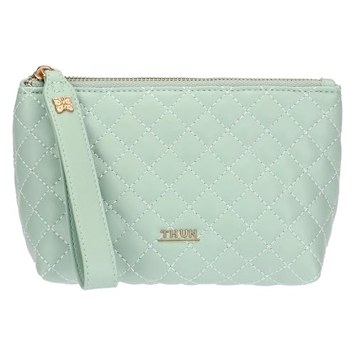 THUN - Pochette trapuntata, verde - ecopelle - Collezione Sempre