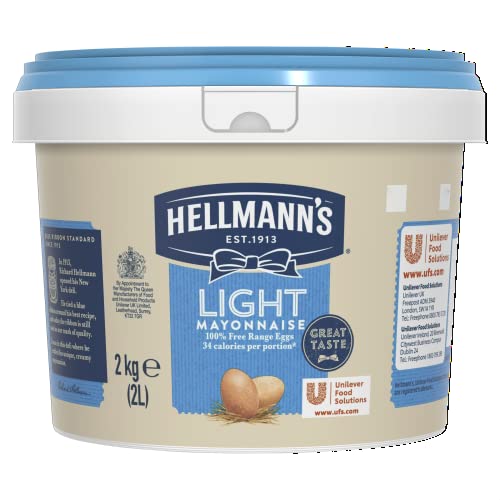 Hellmann'S Light Mayonnaise, Catering Mayonnaise, Bulk Buy Food, 2 Litre Tub