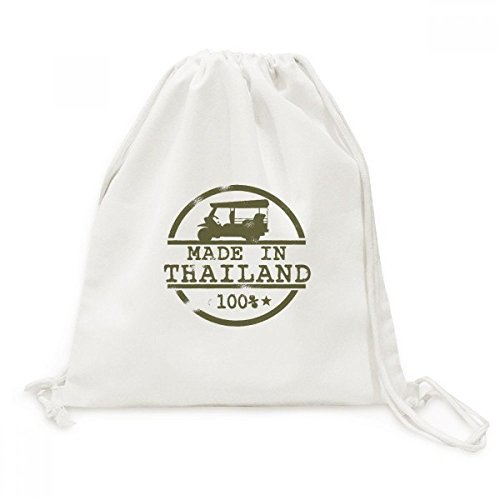 Sac cordon en toile avec illustration tracteur thaïlandais pour vos voyages de loisirs