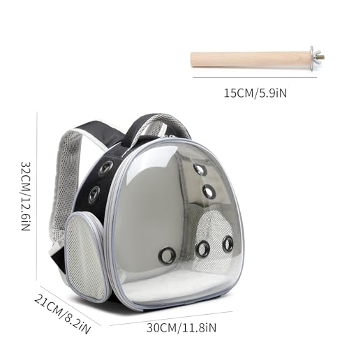 ioview Gaiola para transporte de pássaros ioview, mochila para transporte de animais de estimação co