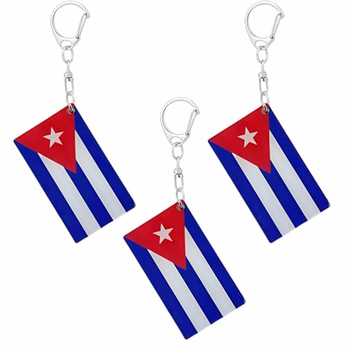 BQTBQT Cuba Flag Keychain Cuban Flags Key Chains Men and