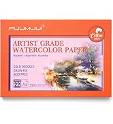 Amazon.co.jp: 水彩紙 コットン100% 水彩画用紙 300g 特厚口 22枚入り