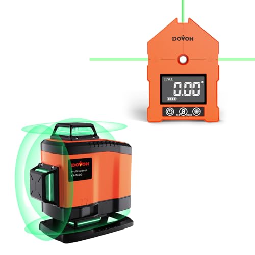 Bundle of 3-in-1 Digital Angle Gauge with Laser and 4D Laser Level, Class Ⅱ
