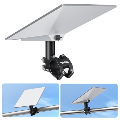 Foboull Starlink Mini Mount Kit for RV, Boat, Camper, Ladder & Guardrail - CNC Aluminum Alloy Adjustable Clamp (0.79'-1.38' Pipe Diameter) - Universal Pipe Adapter Compatible with Starlink mini