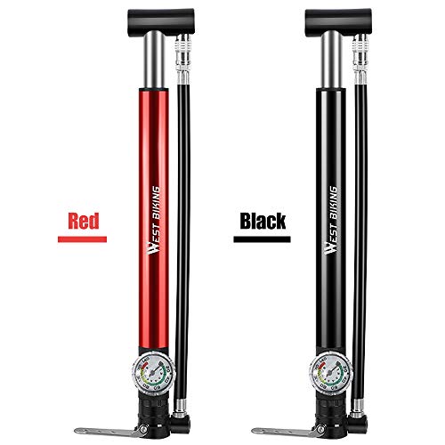 Bomba de bicicleta, Romacci Bomba de bicicleta portátil de liga de alumínio Tubo de pneu Mini bomba