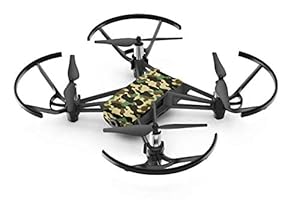 Skins4u Schutz Klebe Folie Drohnen Aufkleber Skin Set Only Body für DJI Tello Vinyl Tuning Skins Motiv Wood-Camo