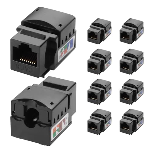 Coupleur RJ45 femelle pour plaque murale connecteur Keystone Cat6 sans outils