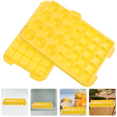 Molde reutilizable para cubitos de hielo 32 cavidades amarillo miniatura 7