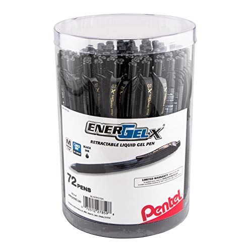 Pentel EnerGel-X Bolígrafo Gel Retráctil 0.7 mm Negro 72 unidades miniatura 2
