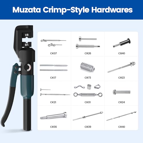 Muzata Upgraded Hydraulic Crimping Tool Cable Crimper with 9 Dies CT28 by Muzata - Used condition - Image 7