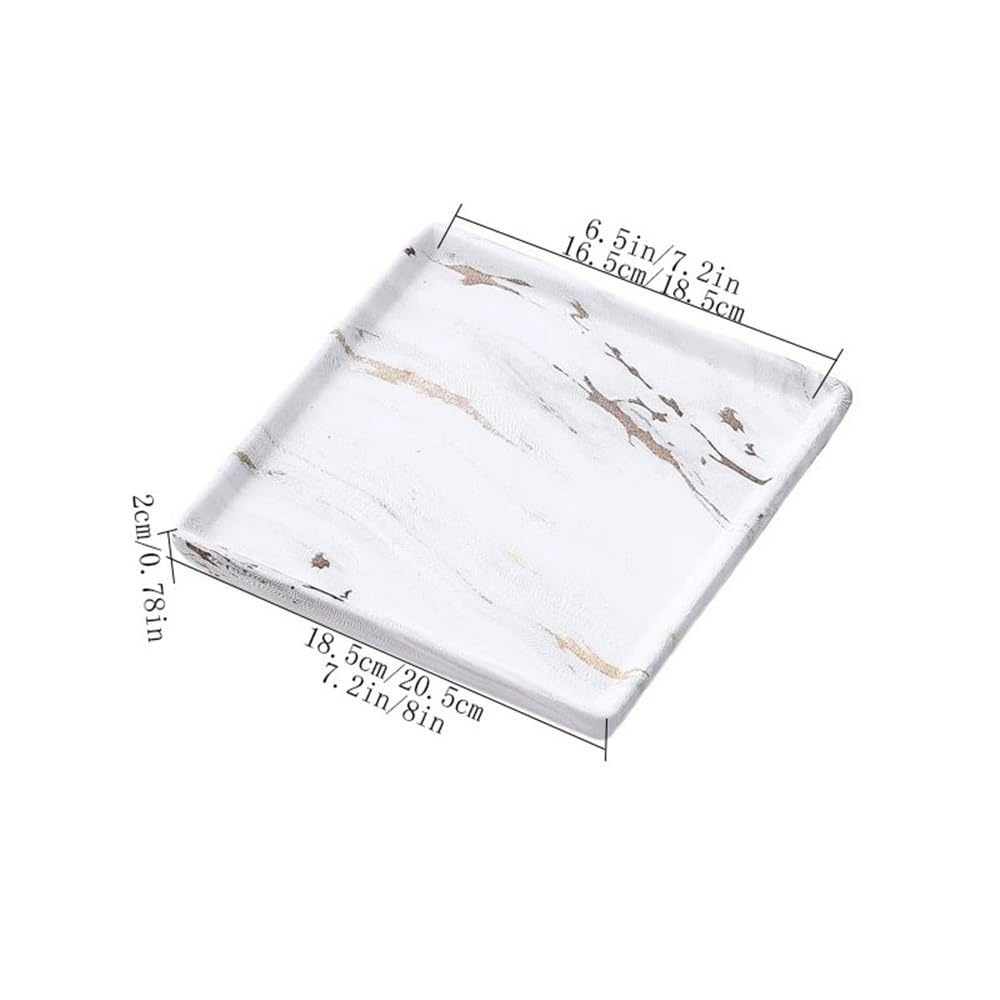 Versatile Sottovaso for Piante in Ceramica in Stile Moderno Imitazione Marmo(Grande)