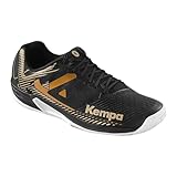 Kempa Herren Wing 2.0 Handball-Schuhe, schwarz/weiß/Gold, 48 EU