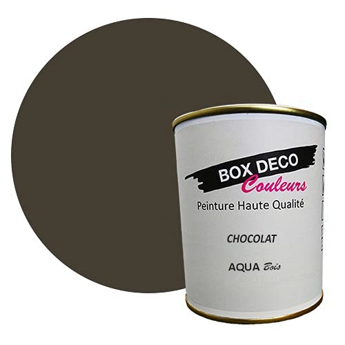 BOX DECO COLORES Pintura mueble madera interior a base de acrílico aspecto mate Aqua Madera - 750 ml, marrón Chocolate