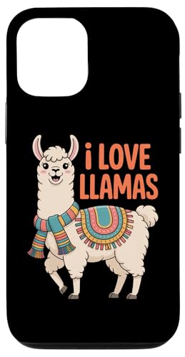 I Love Llamas Linda Llama Colorida Carcasa para iPhone 12/12 Pro