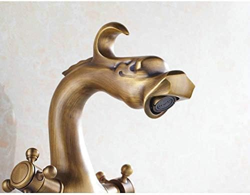 Mitigeur lavabo dragon laiton antique avec robinet de salle de bain double commande