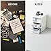 ZENFUN 3 Pack Plastic Stackable DrawerStorage Drawers Bins, Small Drawer-type Desk Organizer Boxes, Translucent Small Chest of Drawers, Stackable Drawers for Home, Office, Desktop