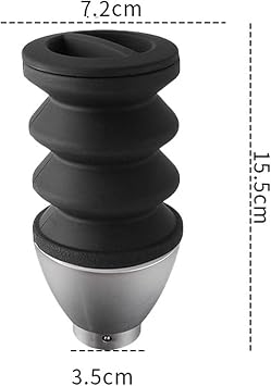 Single Dose Coffee Bean Grinder for Hopper with Bellows Designed to Deliver Consistent Coffee Grounds and Easy Removal (Silver)