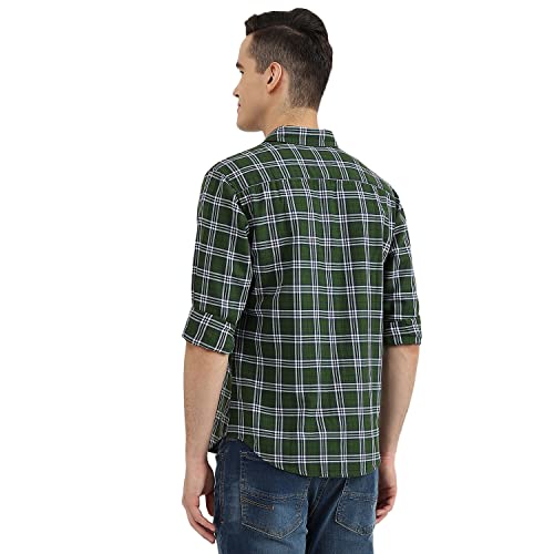Image of UNITED COLORS OF BENETTON Men's Checkered Slim Fit Shirt