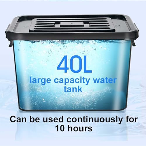 Outdoor Cool Mist Oscillating Pedestal Fan - 3 Speed Auto Water Add, Ideal for Patio, Workshop, Garage, Warehouse | 65cm/26in Misting Cooling Solution