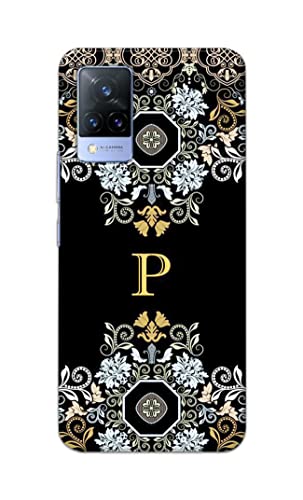 Image of Printed Hard Back Cover Case for Vivo V21 5G Back Cover (Alphabet P) -1803