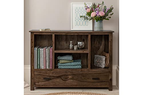 Image of The Attic Colorado Console Table|Console Table for Living Room Foyer|Solid Wood Classy Console Table|Walnut Matte Finish