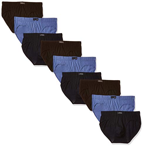 Image of Levi's 011 Comfort Brief for Men | 100% Pure Cotton | Breathable | Durable | Anti-Roll Waistband | Extra Supportive Gusset | Dual Layer 3D Pouch | Tagless & Zero Irritation Comfort | Pack of 3