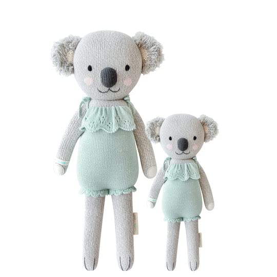 cuddle + kind Claire The Koala (Mint) Doll - Lovingly Handcrafted Dolls for Nursery Decor, Fair Trade Heirloom Quality Stuffed Animals for Girls & Boys, 1 Doll = 10 Meals