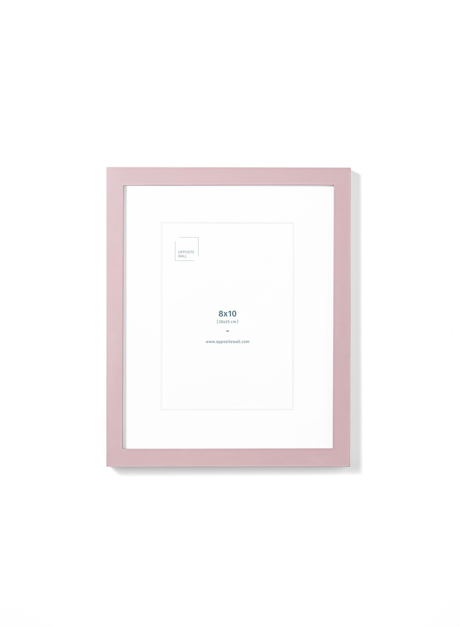 Opposite Wall - 8x10 in - Real Wood Pink Picture Frame - Lightweight, Versatile & Shatterproof - Wall Hanging & Tabletop Photo Frame - Office, Gallery & Home Decor