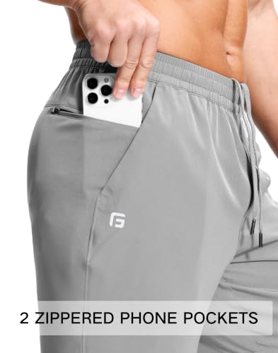 Image of GGJ Men's Lightweight Athletic Shorts with 2 Zipper Pockets 7 inch /9 inch /5 inch Gym Workout Running Quick Dry Tennis Shorts for Men