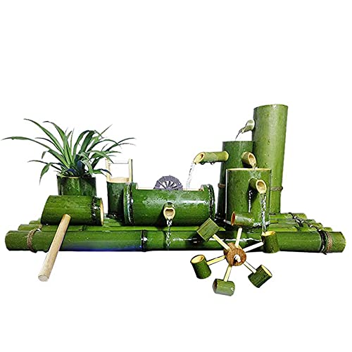 Fontana in bambù con Pompa dell'Acqua, Fontana Ornamentale da Giardino per Esterni, Decorazione per Giardino Giapponese, Fontana Zen, Fontana con circolazione dell'Acqua per Acquario, 85 cm