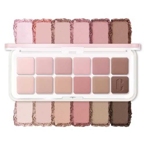 Image of CLIO Pro Eye Palette Air, 12-Color All Matte Eye Shadow, Air-Fit Pigmented Buildable Color, Low Fallout, Soft Cool Pink Neutral Tone for Daily Makeup, Korean Heritage Edition (M20 MAEHWA RIBBON)