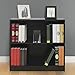 Produktbild BuildRapido 2 Tier Bücherregal mit 2 Etagen, Spanplatte, Schwarz, W80cm x D29.5cm x H78cm