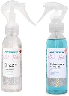 Click Hair Perfume para el cabello Transparente y Azul (2 Pack) Click Hair Perfume Transparente y Azul, Click Hair Vainilla y Candy, Click Hair Products, Clicl Hair Perfume
