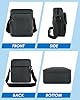 BROTOU Large Unisex Crossbody Shoulder Bag, Waterproof Chest Bag with Wide Adjustable Strap, Casual Chest Sling Bag, Travel Hiking Daypack (Grey) #5