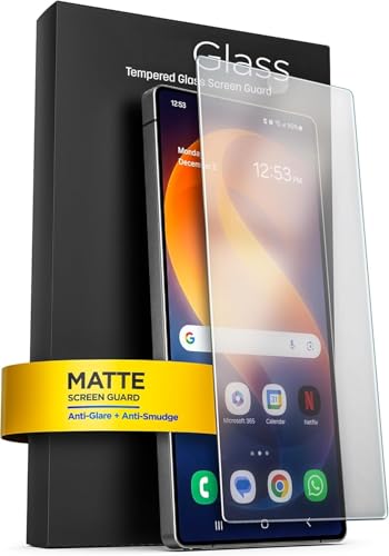 Image of NISHTECH 100% Fingerprint Working AG Matte Tempered Glass For Samsung Galaxy S24 Ultra 5G (Gamming Temper) Full HD Edge to Edge Coverage, 9H Hardness /Matte Glass