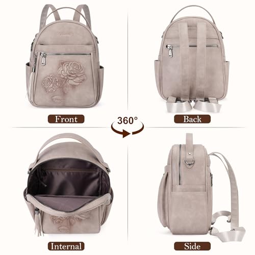 Image of Mini Backpack Purse for Women,Vegan Leather Small Backpack for Daily | Embossed Lightweight Water-Resistance Travel Mini Fashion Daypack Bag,Ladies Casual Backpack Purse Gift Choice for Women